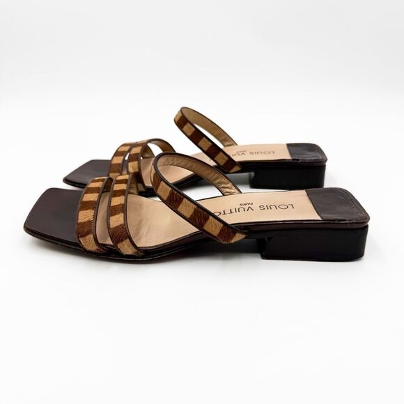 Louis Vuitton LV Damier Flats Checkered Sandals EU 38.5 US 8.5 - Picture 5 of 14